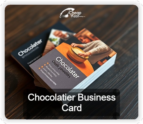 Chocolatier business card design sample