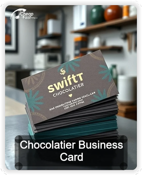 Chocolatier business card design sample