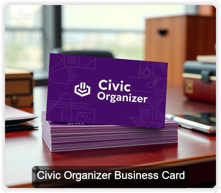 Civic Organizer business card design sample