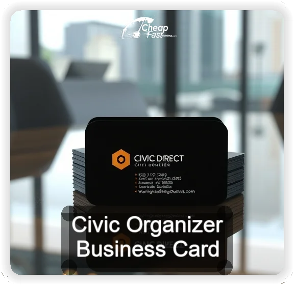 Civic Organizer business card design sample