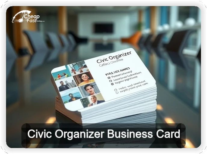 Civic Organizer business card design sample