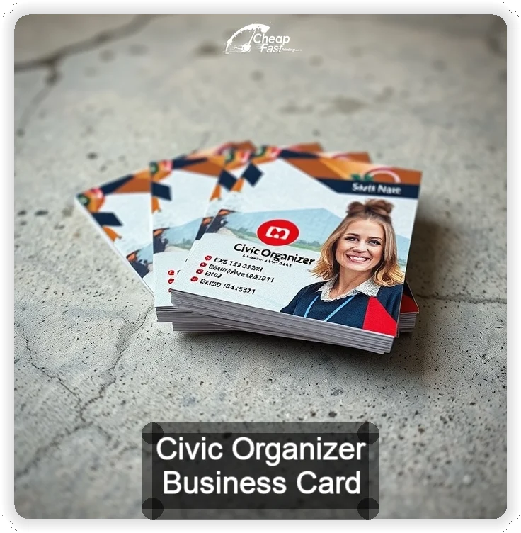 Civic Organizer business card design sample
