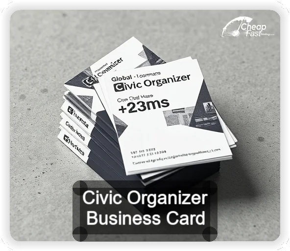 Civic Organizer business card design sample