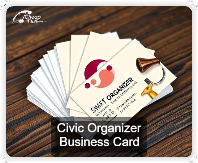 Civic Organizer business card design sample