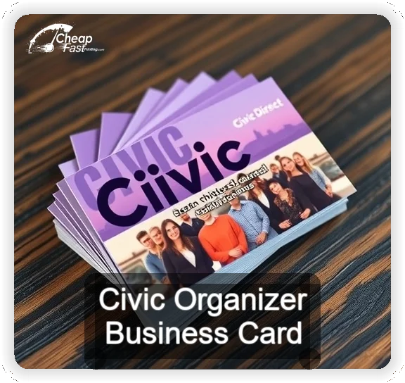 Civic Organizer business card design sample