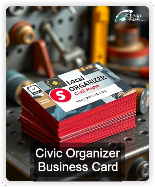 Civic Organizer business card design sample