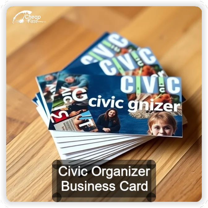 Civic Organizer business card design sample