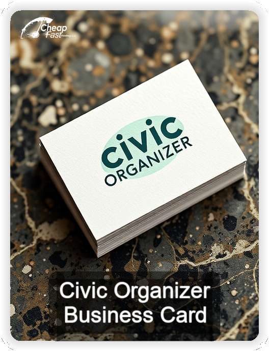 Civic Organizer business card design sample