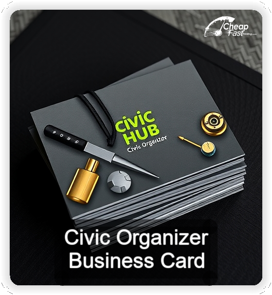 Civic Organizer business card design sample