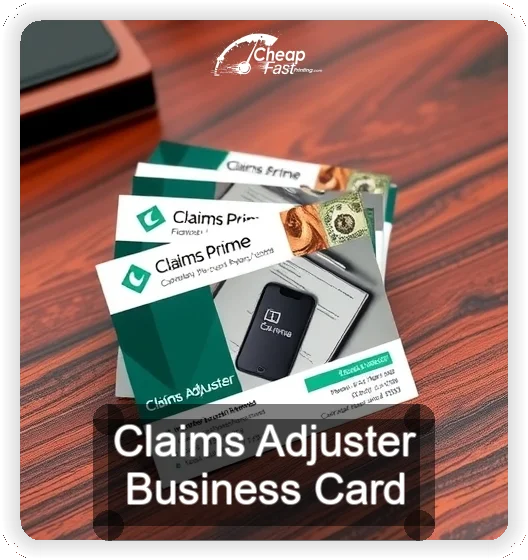 Claims Adjuster business card design sample