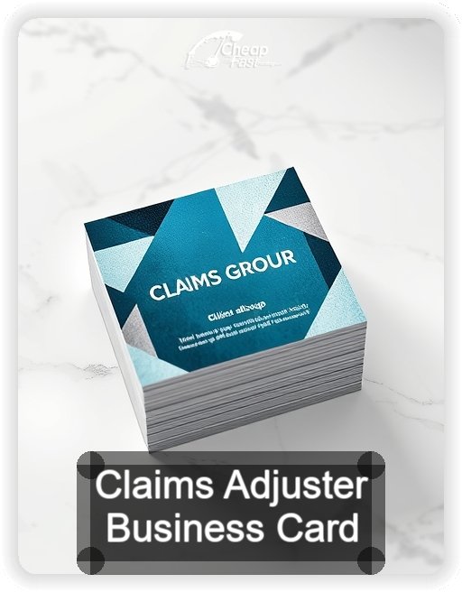 Claims Adjuster business card design sample
