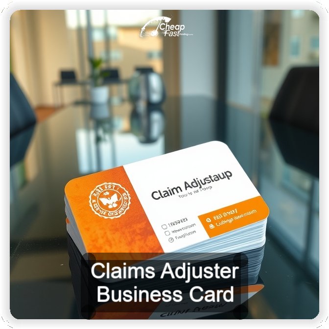 Claims Adjuster business card design sample