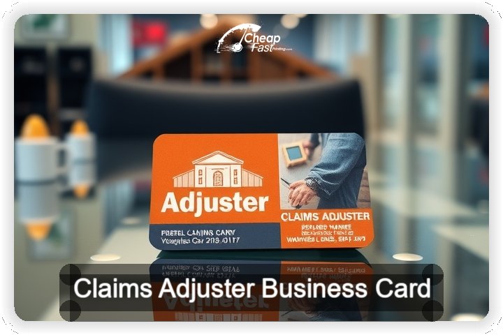 Claims Adjuster business card design sample