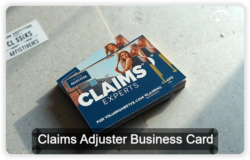 Claims Adjuster business card design sample