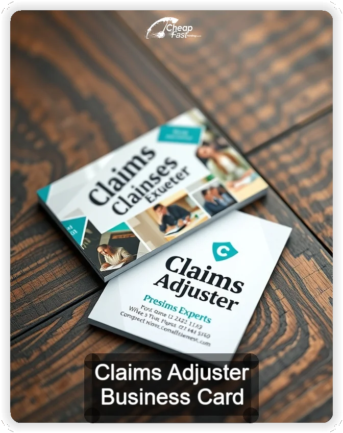 Claims Adjuster business card design sample