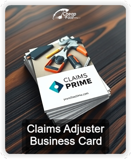 Claims Adjuster business card design sample