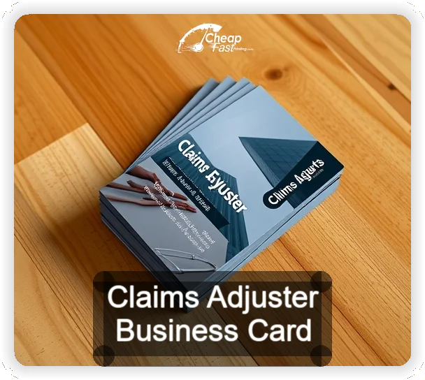 Claims Adjuster business card design sample