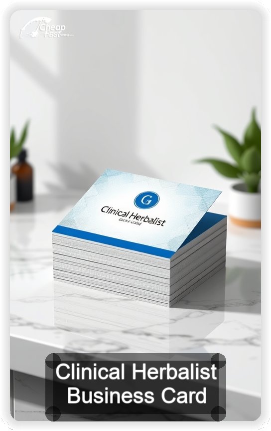 Clinical Herbalist business card design sample