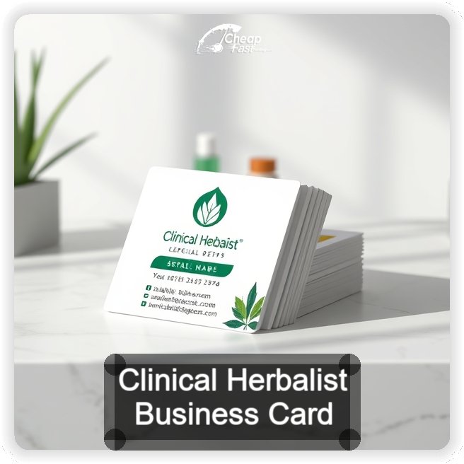 Clinical Herbalist business card design sample