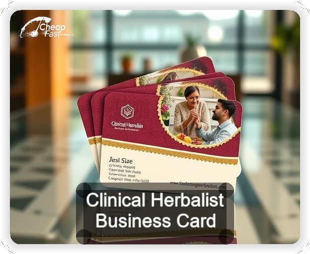 Clinical Herbalist business card design sample