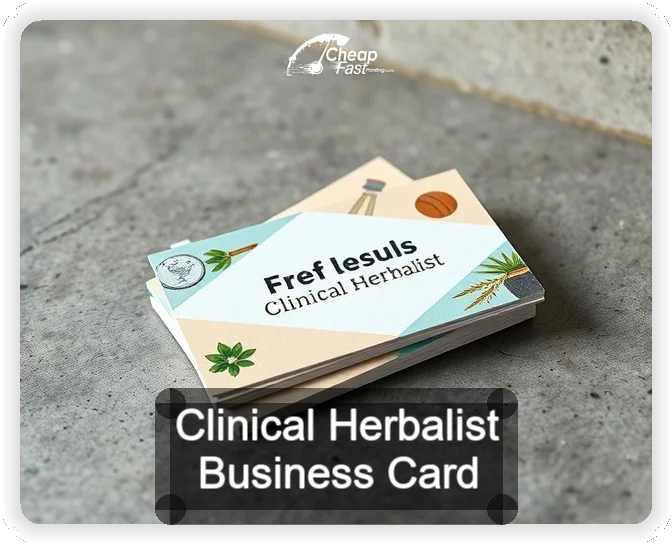 Clinical Herbalist business card design sample