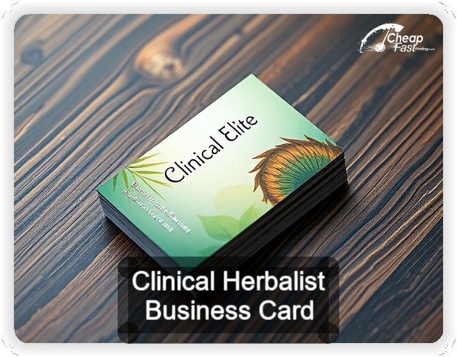 Clinical Herbalist business card design sample