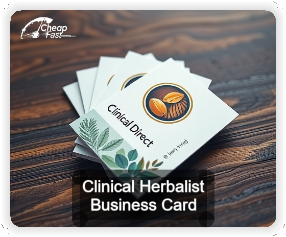 Clinical Herbalist business card design sample