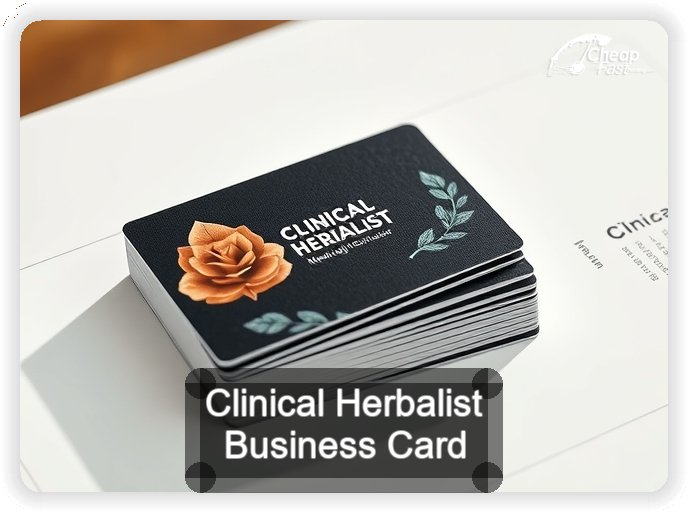 Clinical Herbalist business card design sample