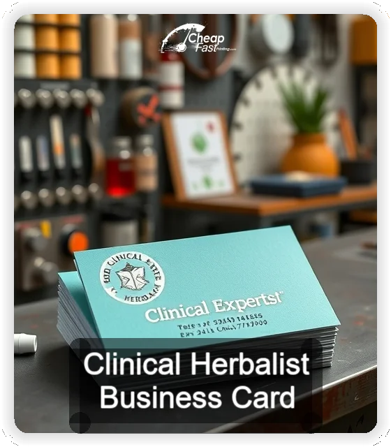Clinical Herbalist business card design sample