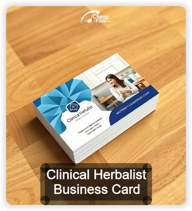 Clinical Herbalist business card design sample