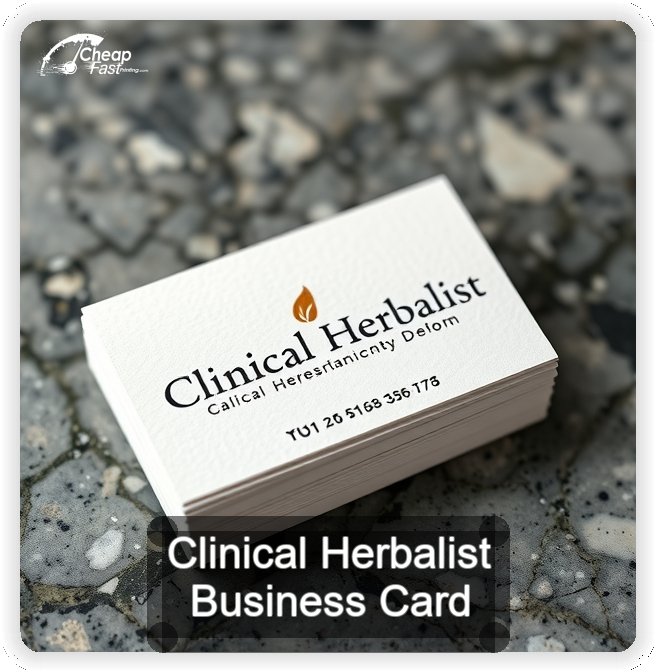 Clinical Herbalist business card design sample