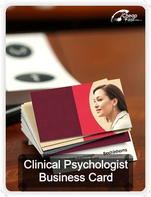 Clinical Psychologist business card design sample