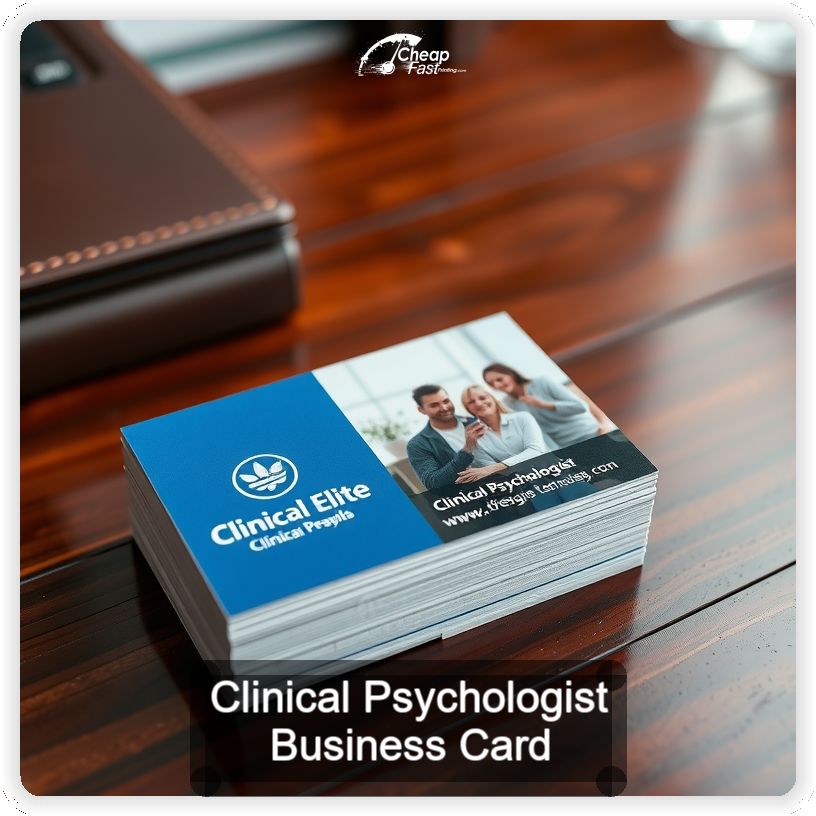 Clinical Psychologist business card design sample