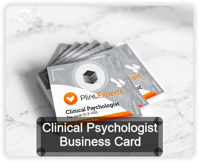 Clinical Psychologist business card design sample
