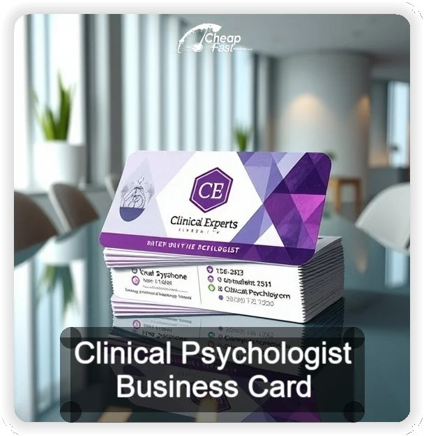 Clinical Psychologist business card design sample
