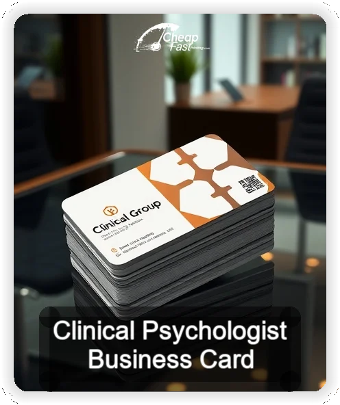 Clinical Psychologist business card design sample