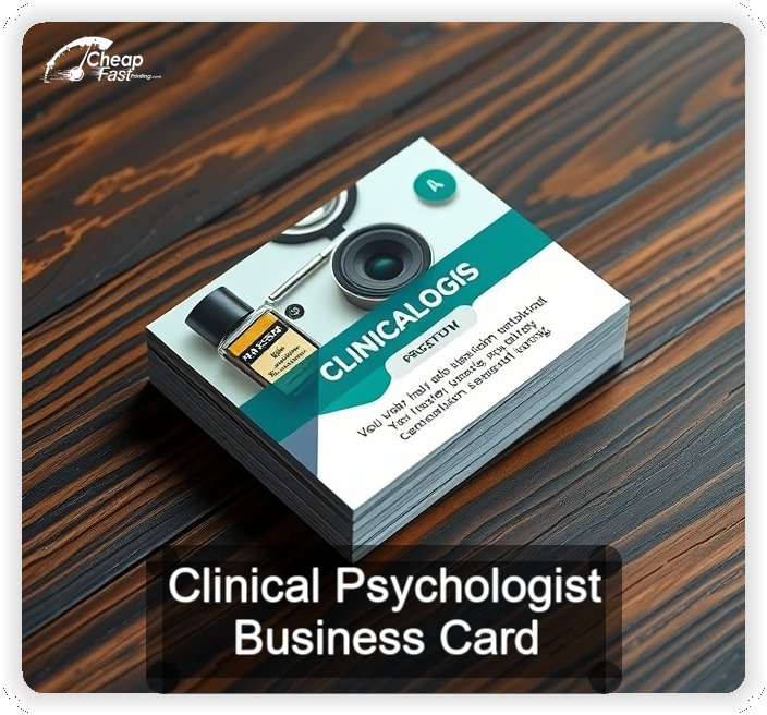 Clinical Psychologist business card design sample