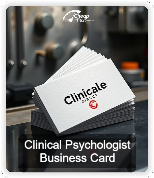 Clinical Psychologist business card design sample