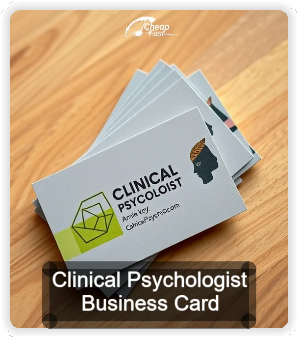 Clinical Psychologist business card design sample