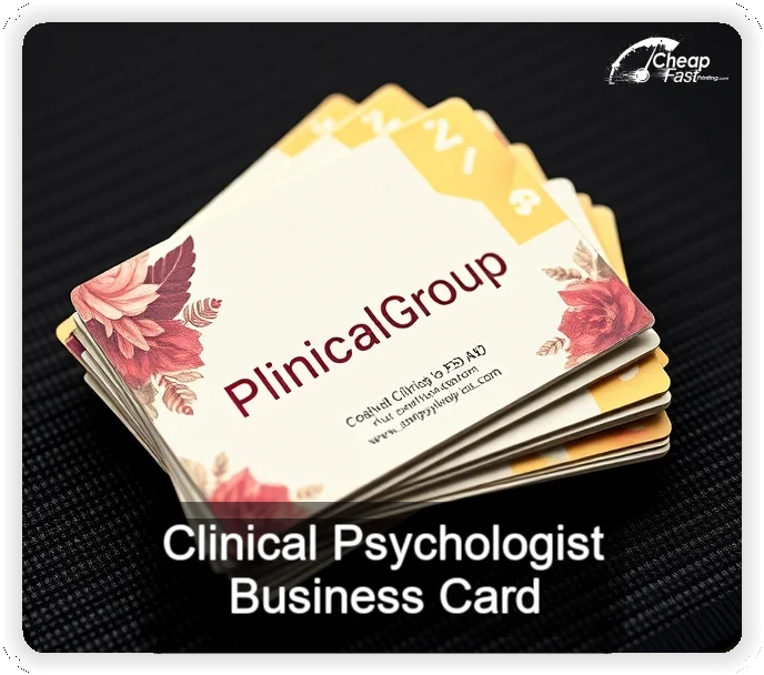 Clinical Psychologist business card design sample