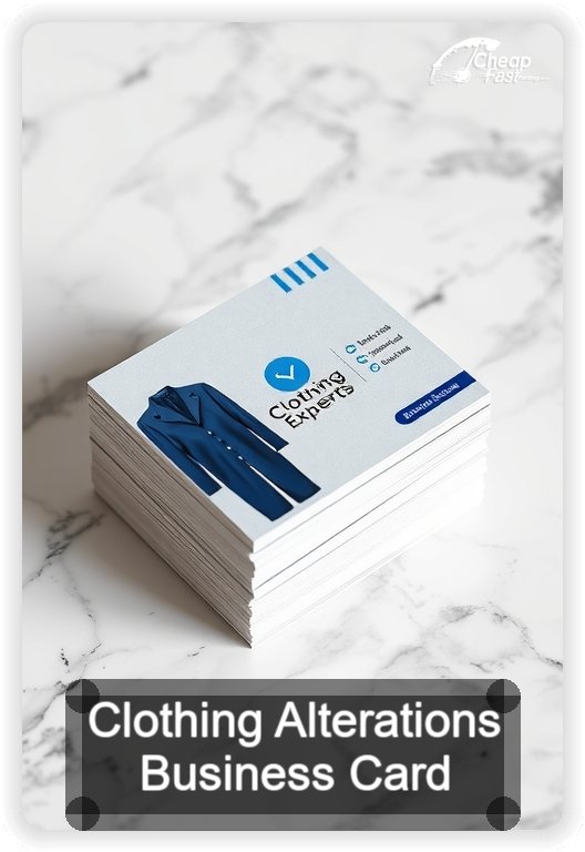 Clothing Alterations business card design sample