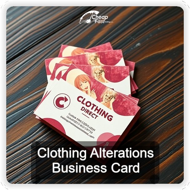 Clothing Alterations business card design sample