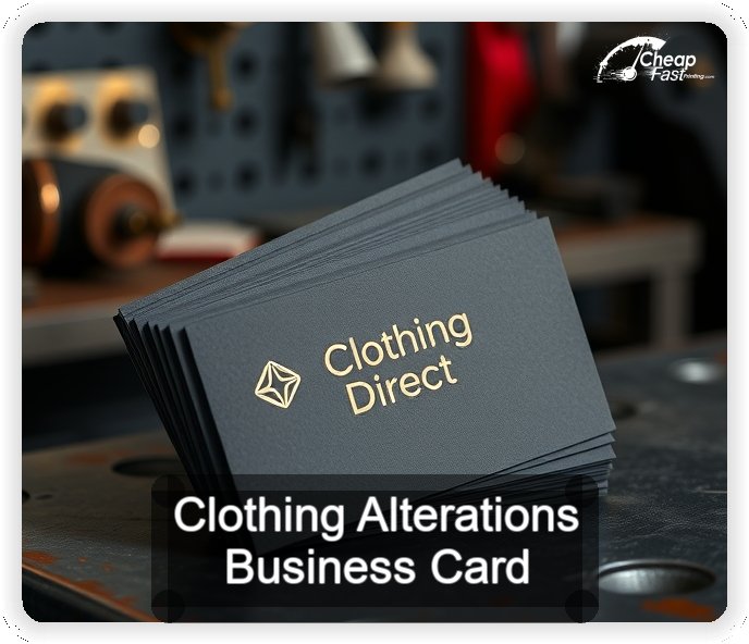 Clothing Alterations business card design sample