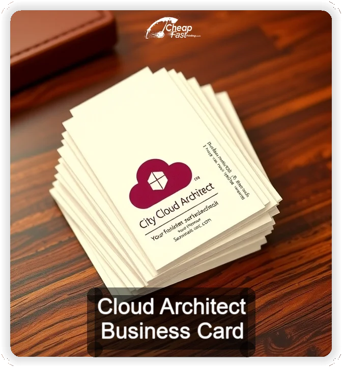 Cloud Architect business card design sample