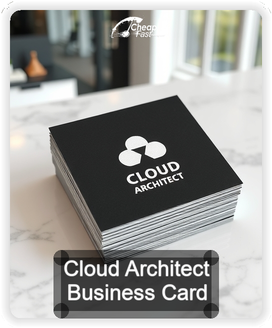 Cloud Architect business card design sample