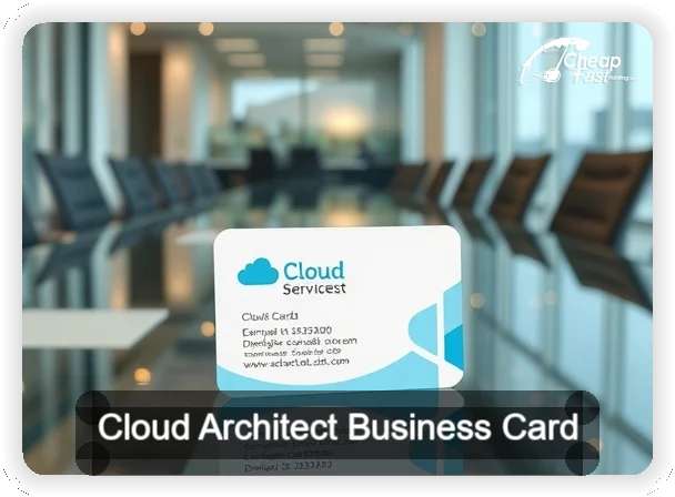 Cloud Architect business card design sample