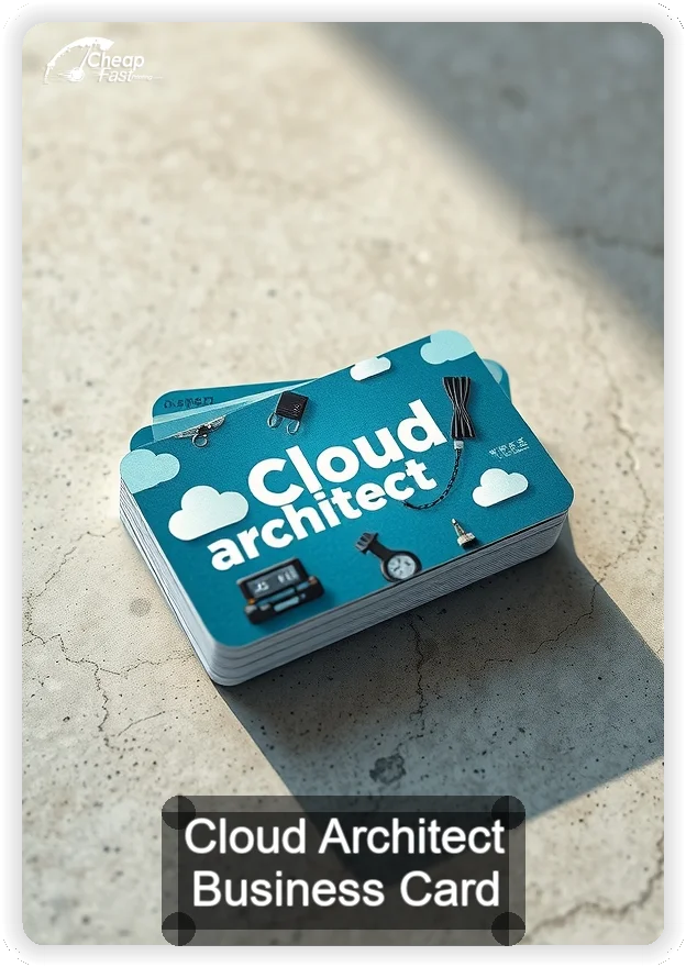 Cloud Architect business card design sample