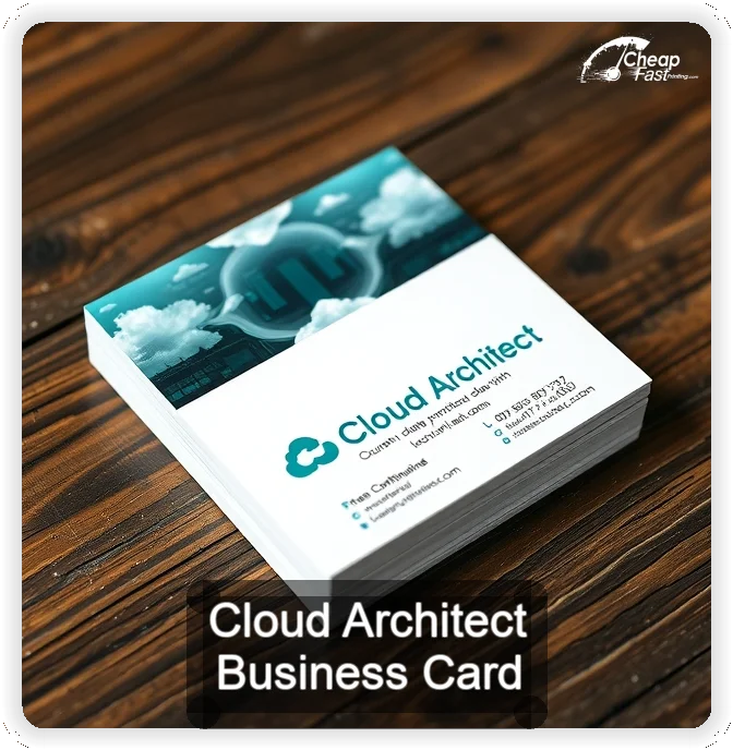 Cloud Architect business card design sample