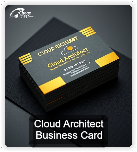 Cloud Architect business card design sample