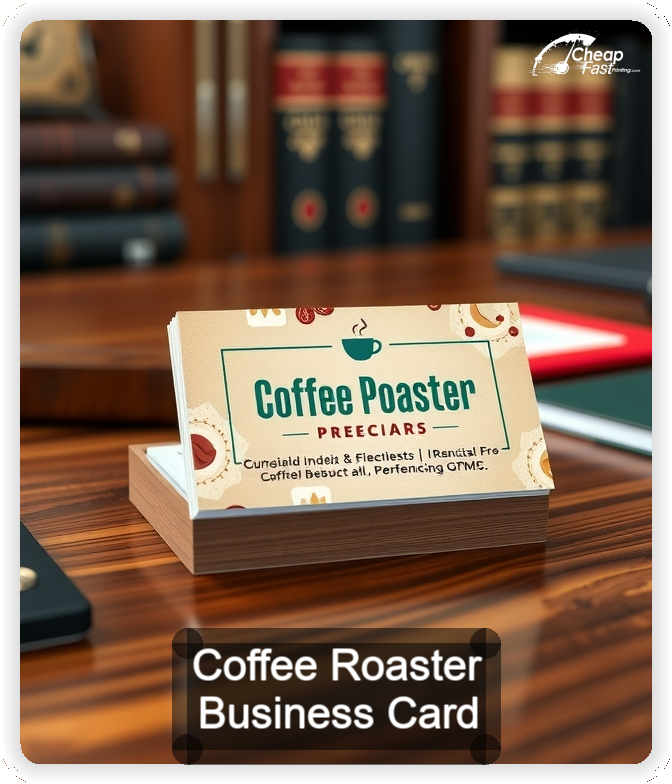 Coffee Roaster business card design sample